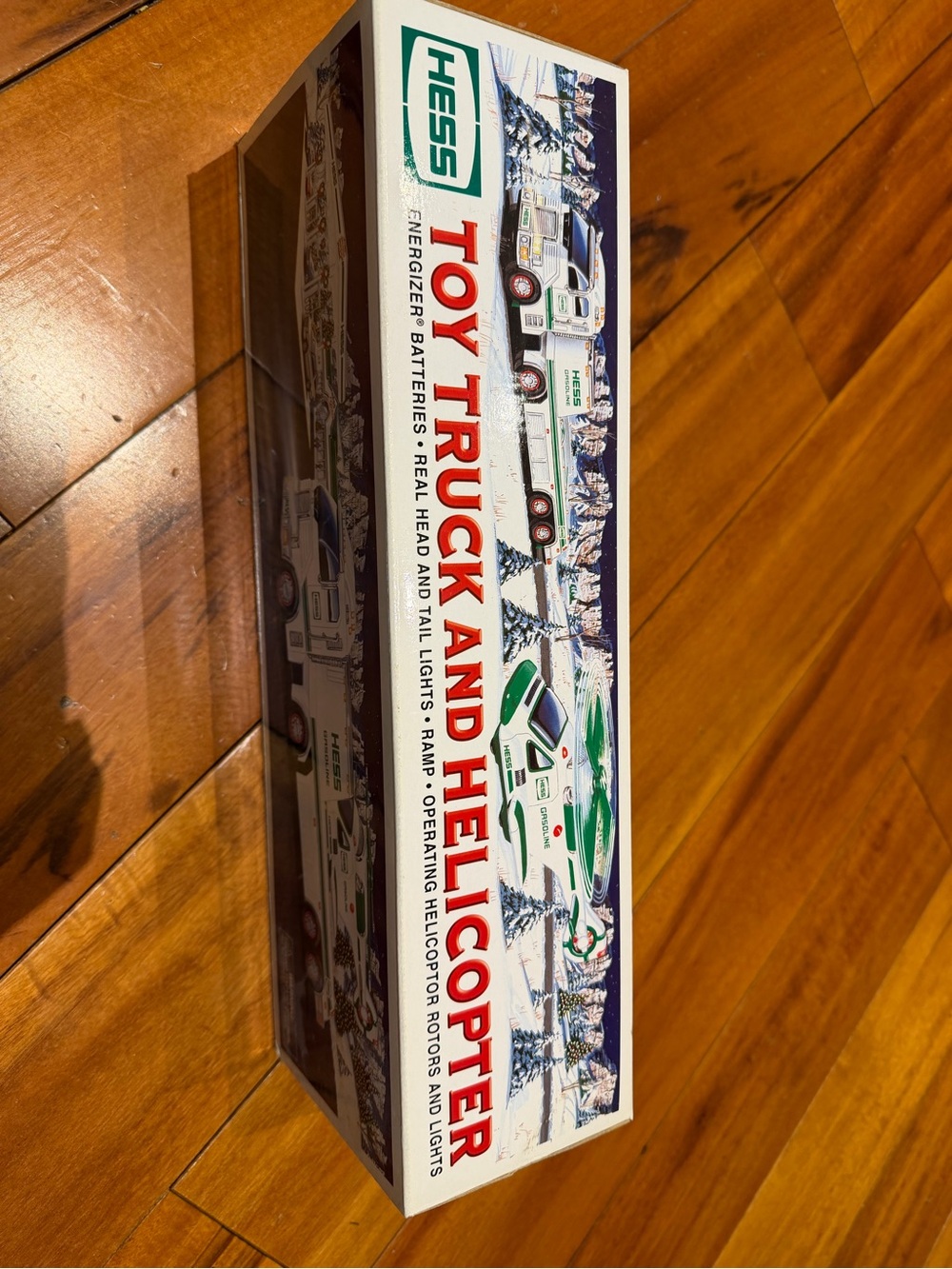 Hess Toy Truck and Helicopter - White & Green Box
